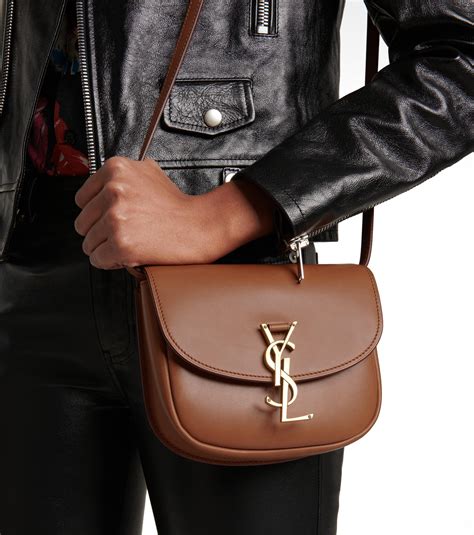 vintage ysl bag brown|YSL cross shoulder bag.